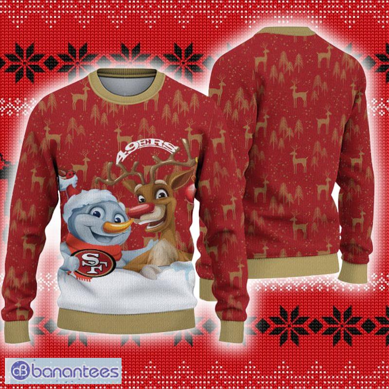 San Francisco 49ers Fans Reindeer Pattern Ugly Christmas Sweater