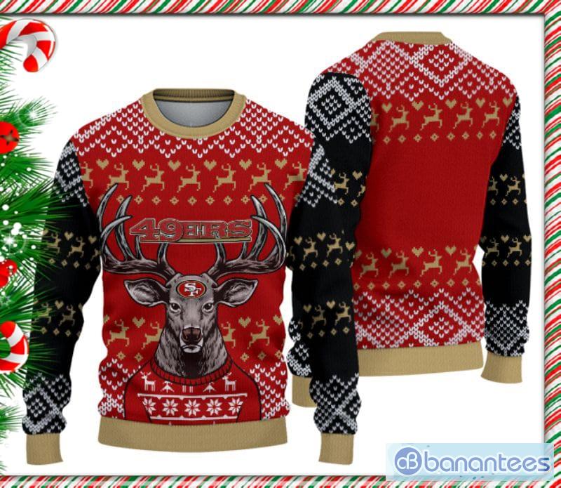 San Francisco 49ers Christmas Reindeers Pattern Knitted Ugly