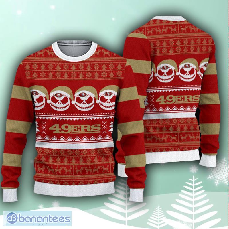 San Francisco 49ers Christmas Reindeer Pattern Ugly Sweater For Men Women -  Banantees