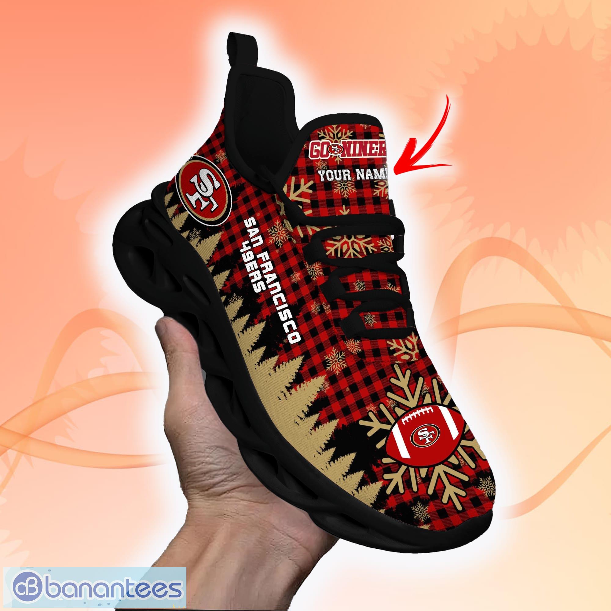 Custom Name NFL Fans San Francisco 49ers Max Soul Sneakers Sport Gift For  Men And Women - Banantees