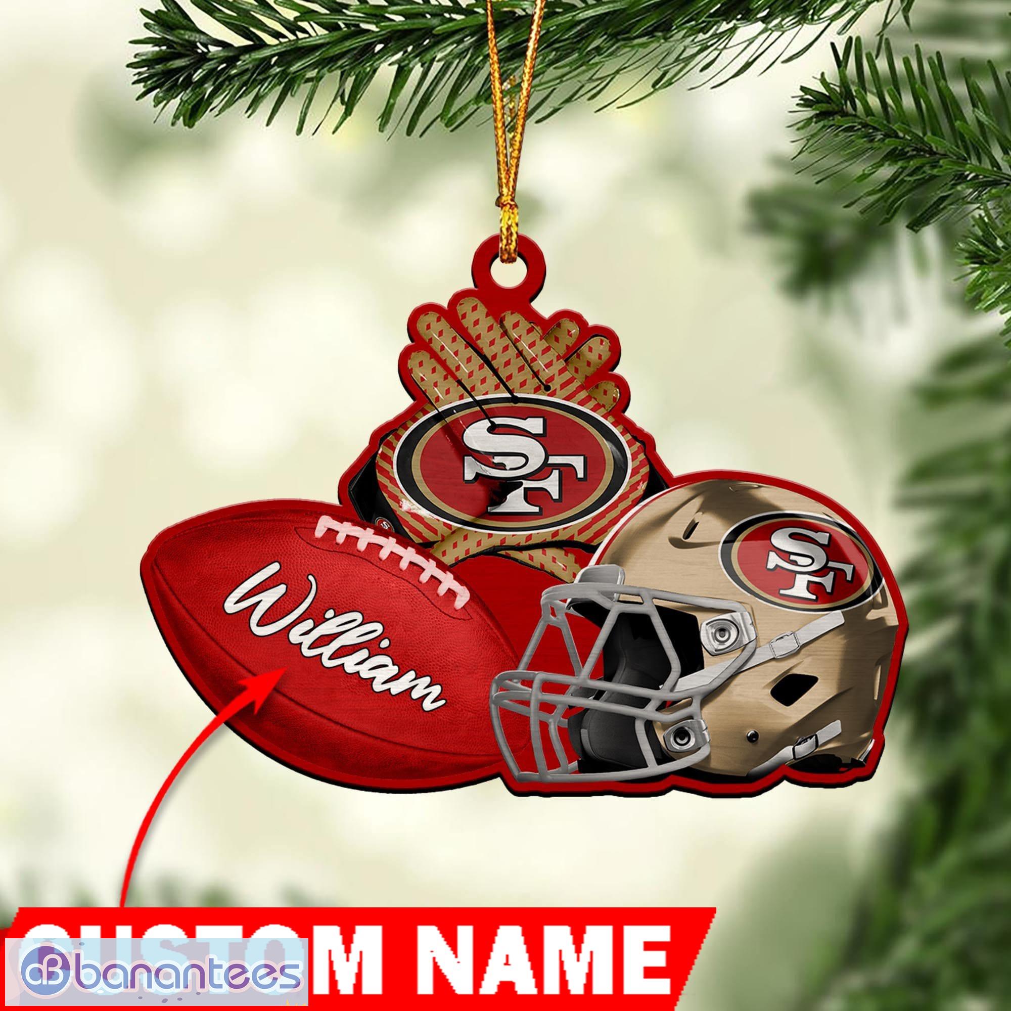 NFL San Francisco 49ers Flag Map US Personalized Christmas Ornaments -  Banantees