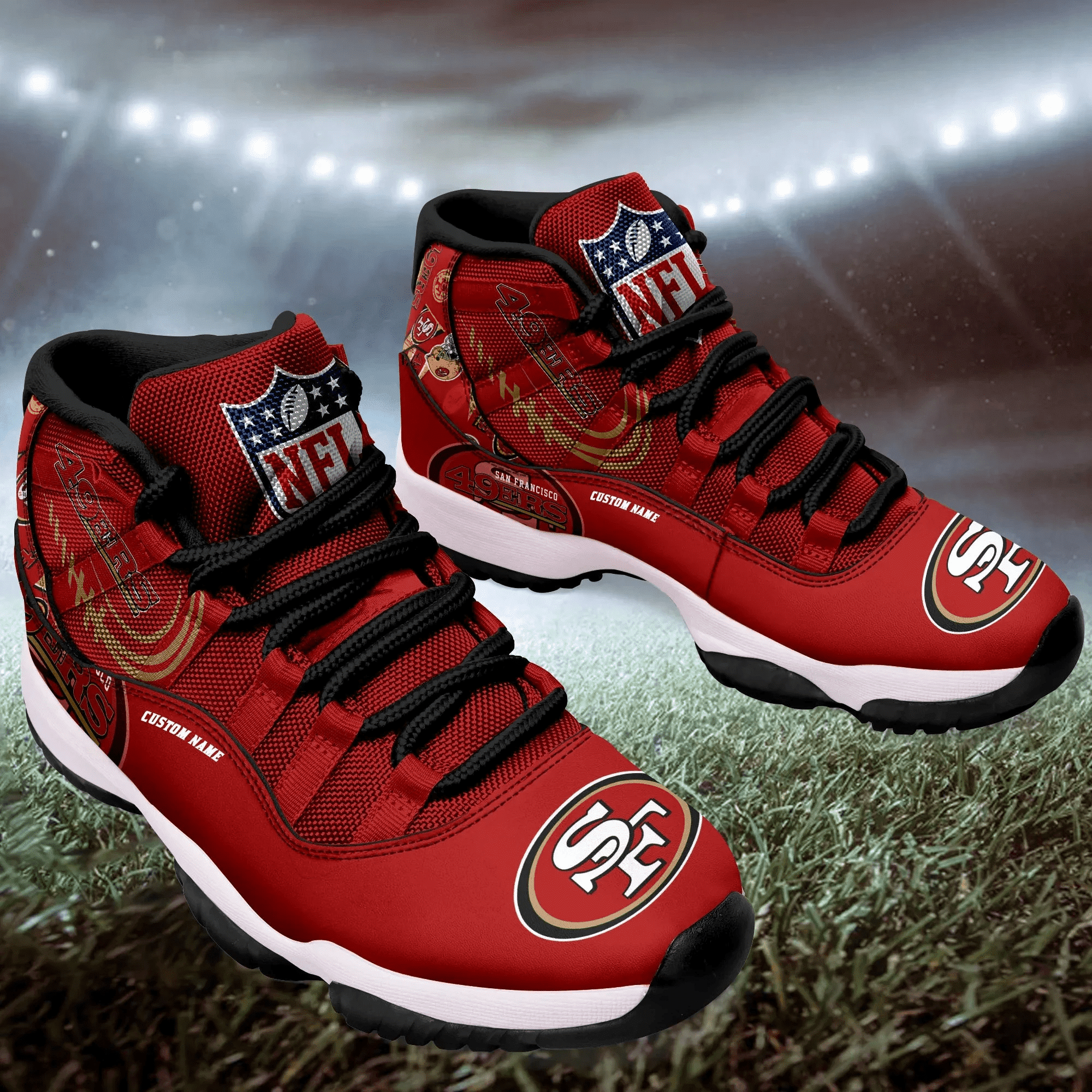 San Francisco 49ers Men's And Women's Air Jordan 13 Shoes