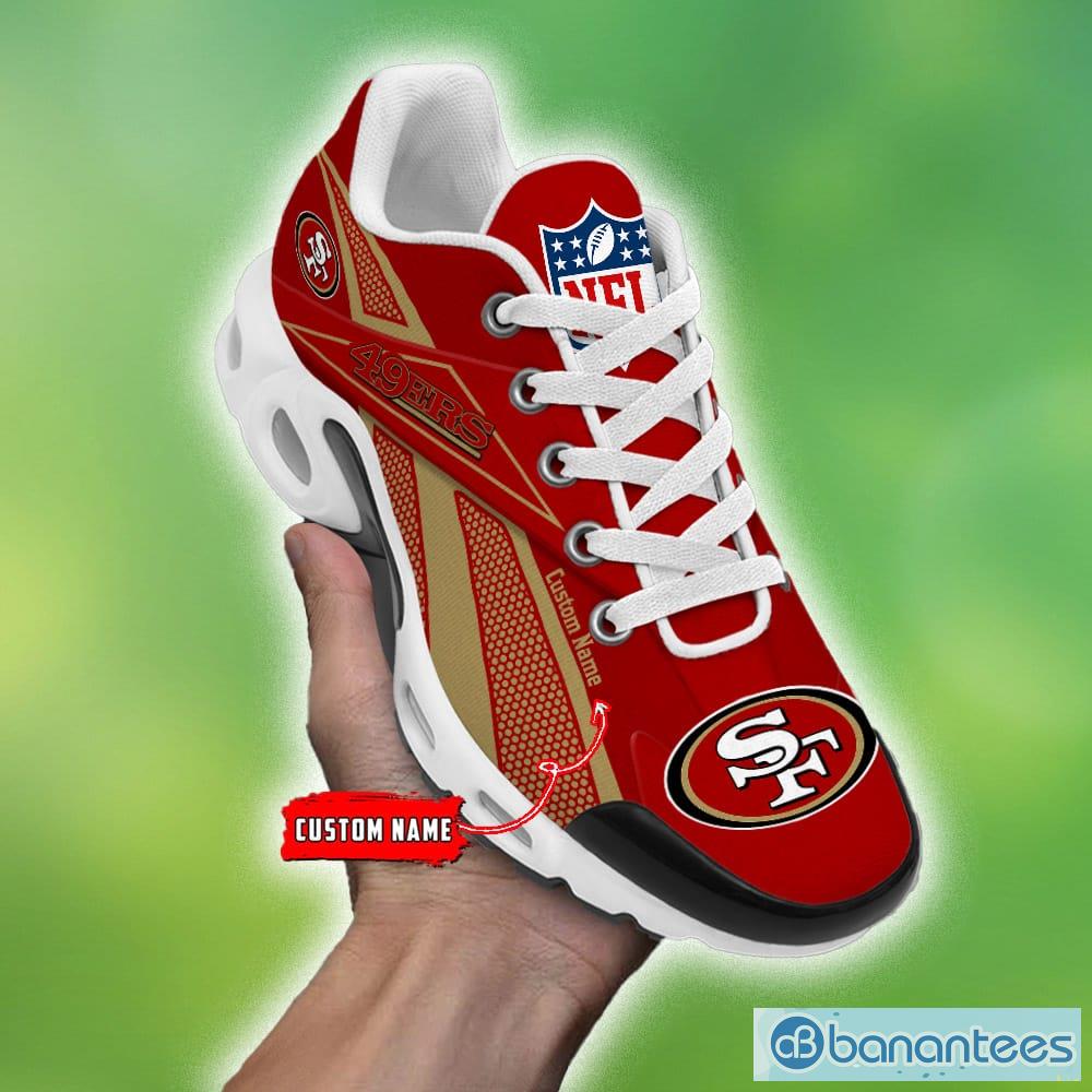 San Francisco 49ers NFL Team Premium Sneakers Custom Name Air Cushion Shoes  For Fans - Banantees