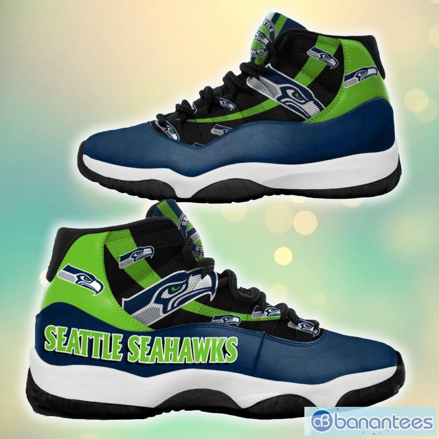 Seattle Seahawks Air Jordan Hightop Shoes Great Gift For Fans