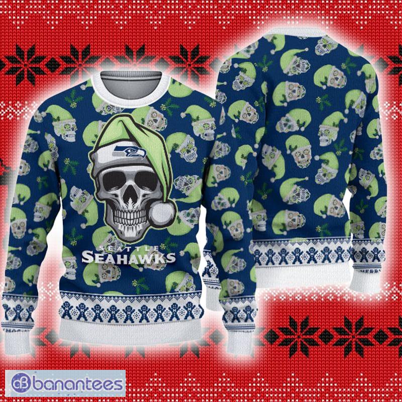 Philadelphia Eagles Skull Pattern Ugly Christmas Sweater - Banantees