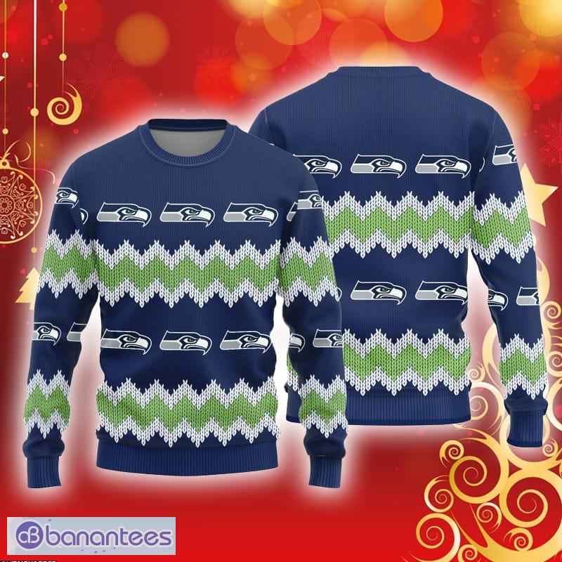 NFL Seattle Seahawks New Season Festive Knitted Christmas 3D Sweater -  Banantees