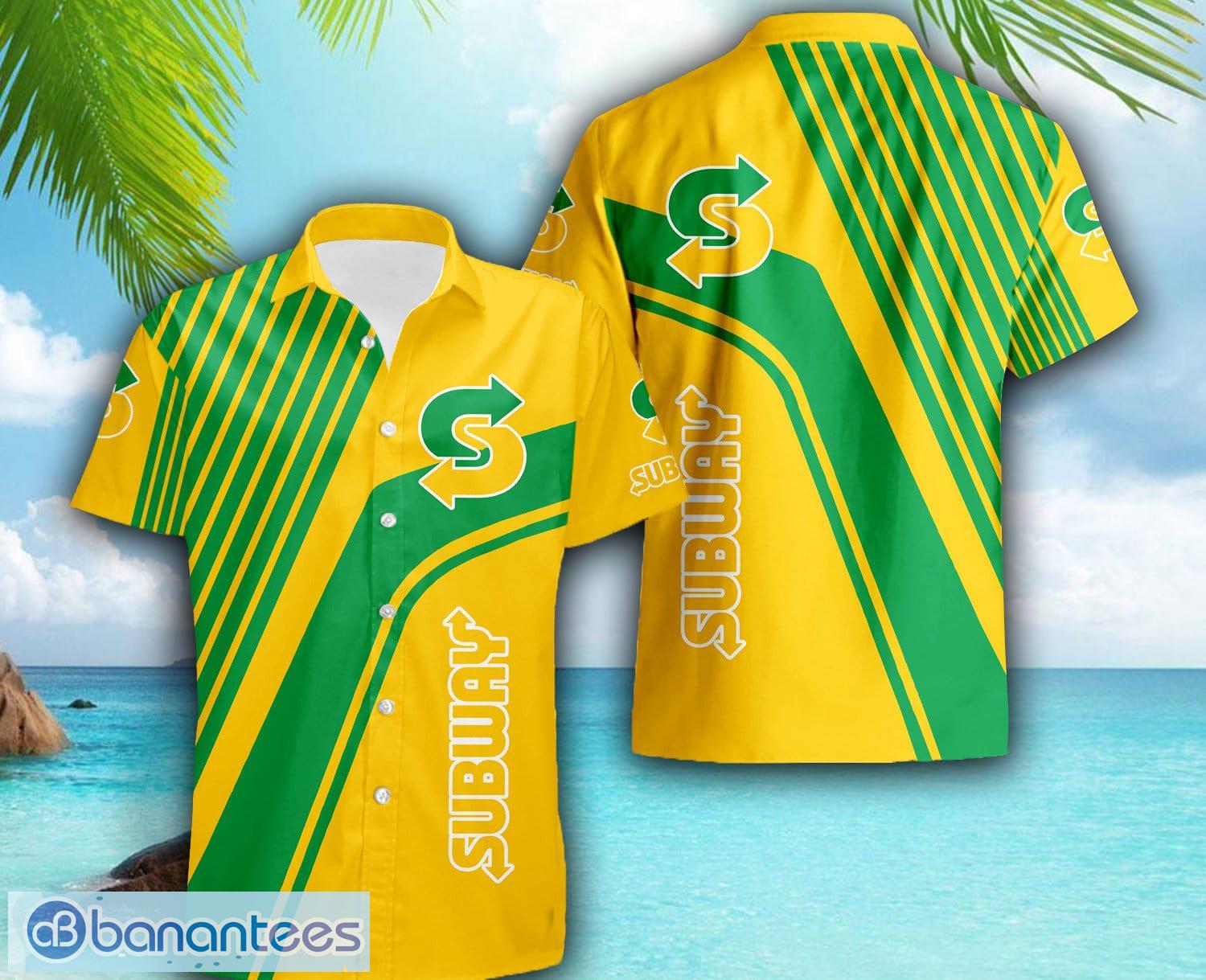 subway Personalized Name Logo Organic Beach Hawaiian Shirt For Men And  Women - Freedomdesign