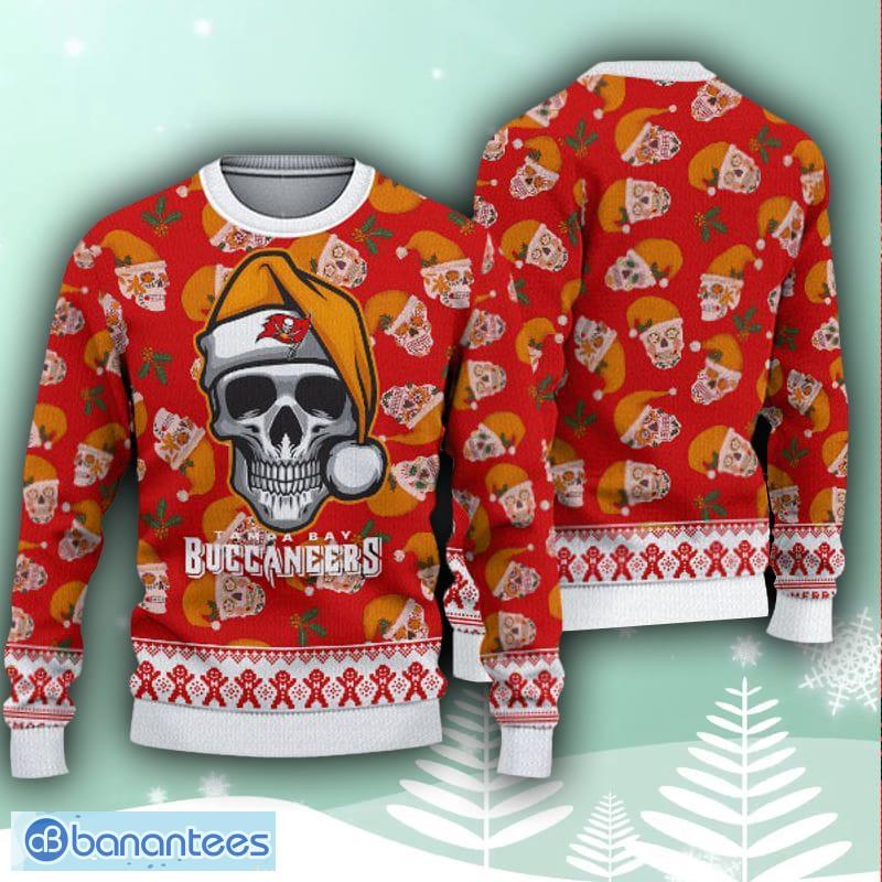 Tampa Bay Buccaneers Fans Skull Ensemble Ugly Christmas Sweater -  Freedomdesign