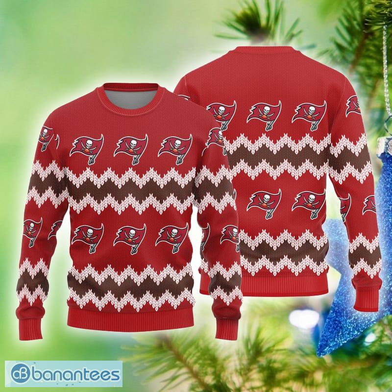 Tampa Bay Buccaneers Logo Knitted Pattern Ugly Christmas Sweater - Banantees