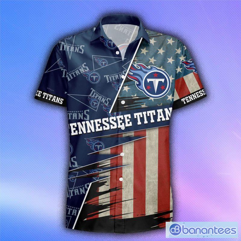 Tennessee Titans Logo American Flag 3D T-Shirts