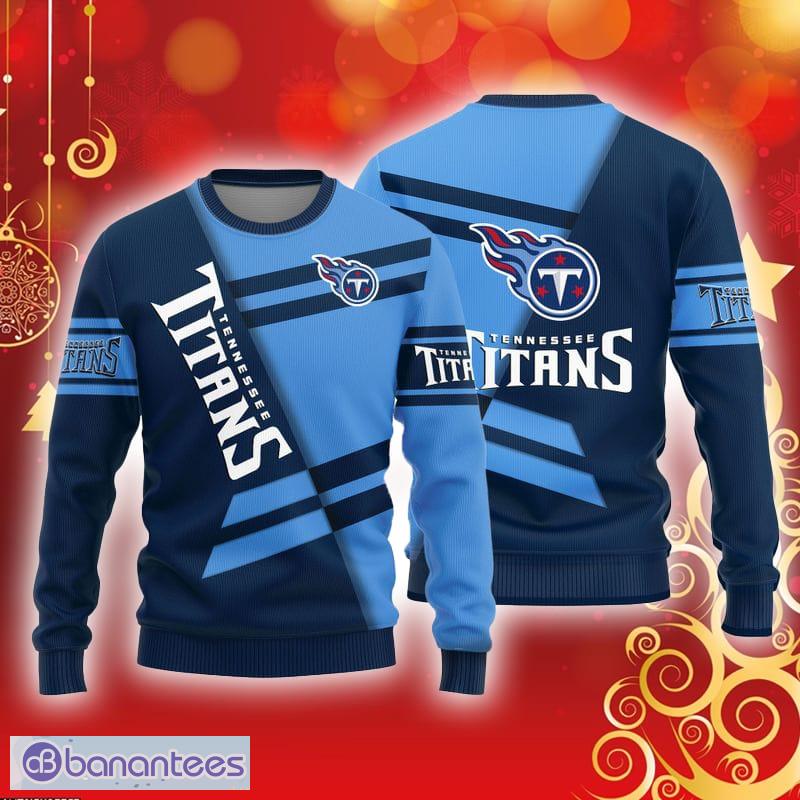 Tennessee Titans Logo Knitted Pine Tree Patterns Pattern Ugly Christmas  Sweater - Banantees