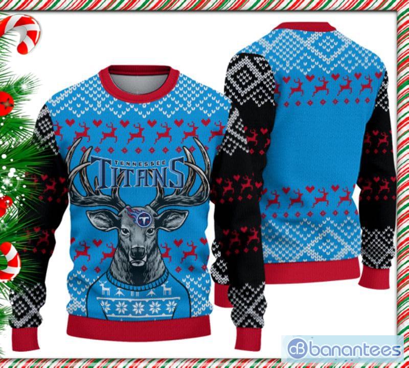 Tennessee Titans Christmas Reindeers Pattern Ugly Sweater For Men Women -  Banantees