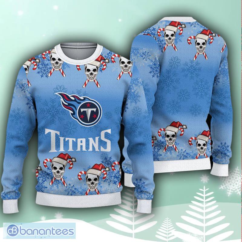 Men's Tennessee Titans Navy/Light Blue Light Up Ugly Sweater