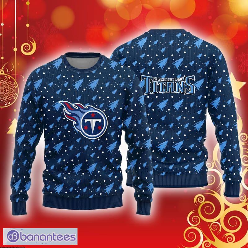 Tennessee Titans Logo Knitted Pine Tree Patterns Pattern Ugly Christmas  Sweater - Banantees