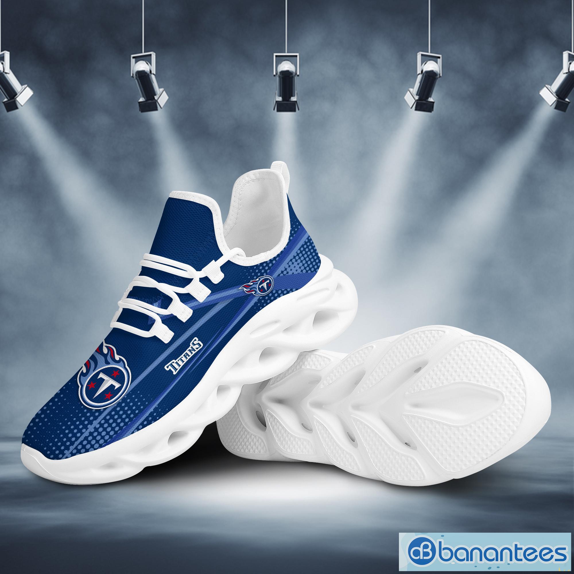 NFL Tennessee Titans Custom Name Net Pattern Max Soul Shoes Gift