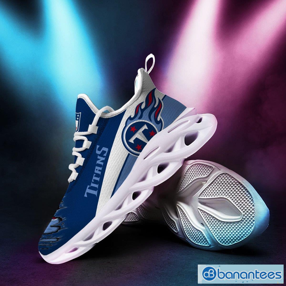 Tennessee Titans Logo Torn Running Sneaker Max Soul Shoes In Blue Gift For  Men And Women - Banantees