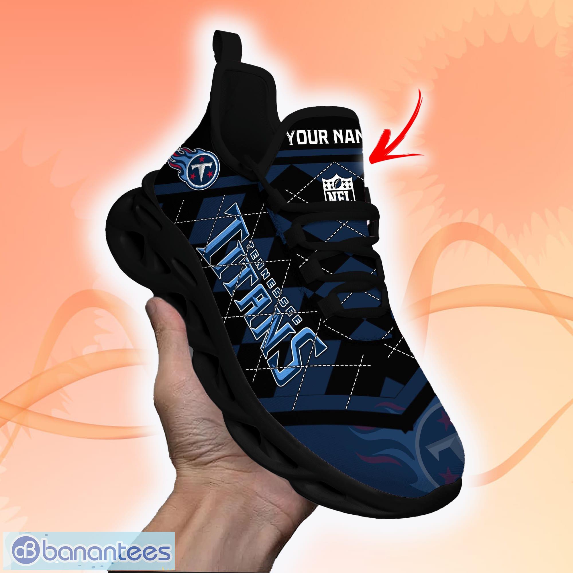 NFL Tennessee Titans New Design Logo Max Soul Shoes Custom Name Men Women -  Banantees