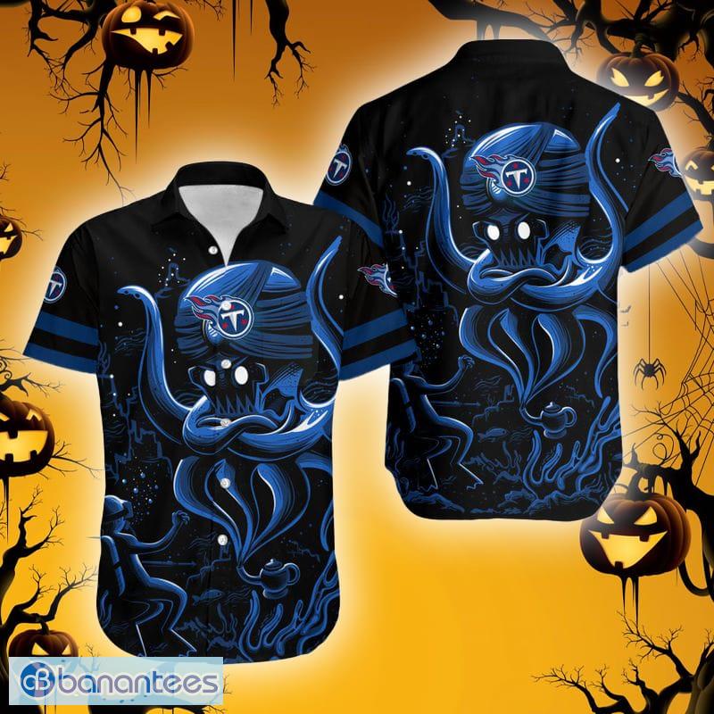 Tennessee Titans Skull And Flower Halloween Hawaiian Shirt For Men And  Women - Banantees