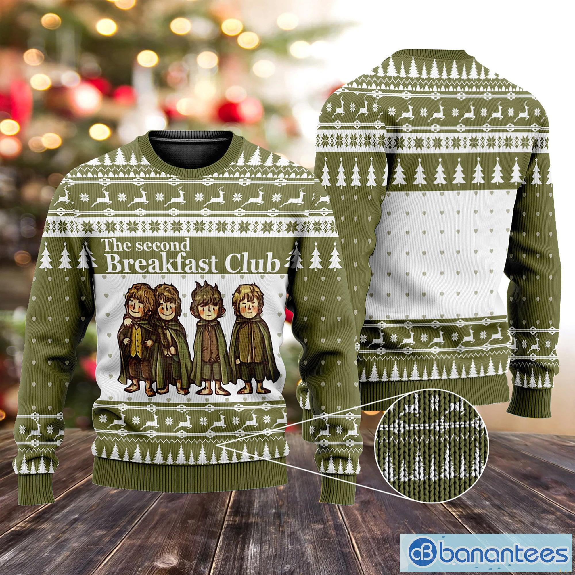 The Second Breakfast Club Christmas Ugly Sweater Funny For Men And