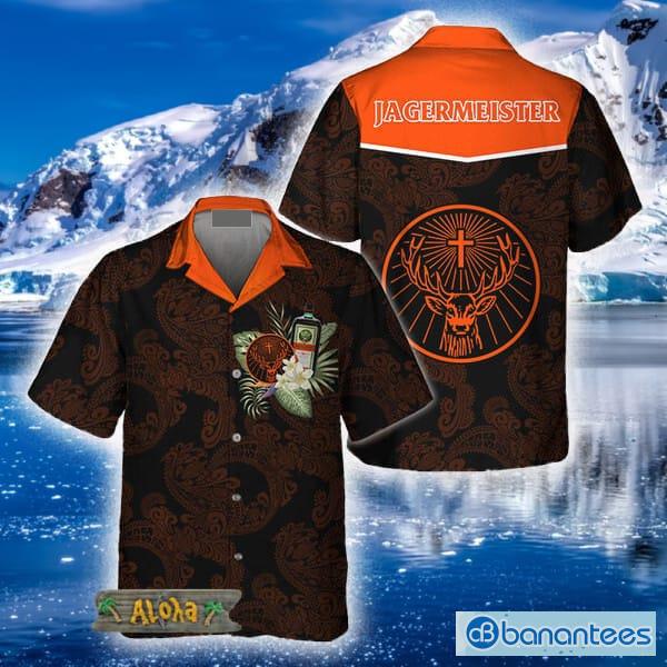 Polynesian Orange Jagermeister Hawaiian Shirt, Shirt for Summer