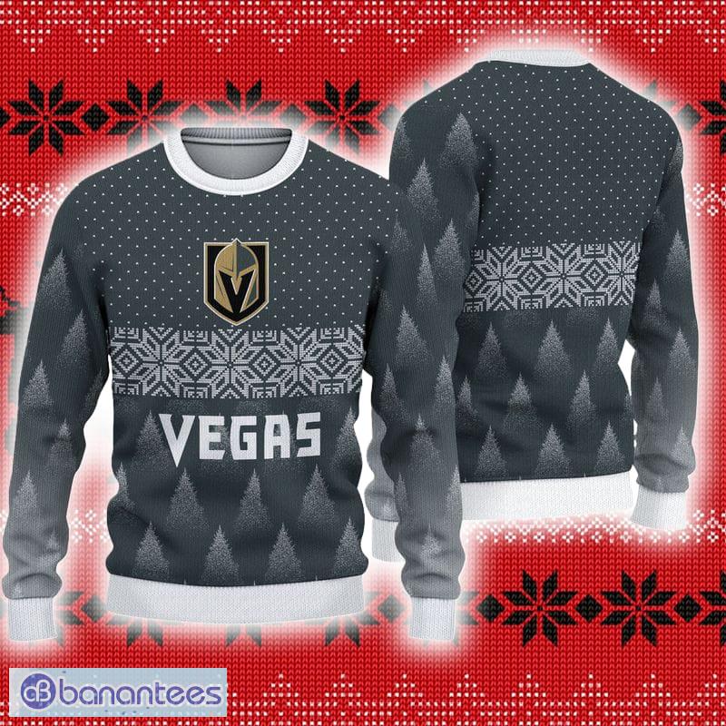 Vegas Golden Knights Christmas Pattern AOP Decorate Knitted Sweater For Winter - Vegas Golden Knights Christmas Pattern AOP Decorate Knitted Sweater For Winter
