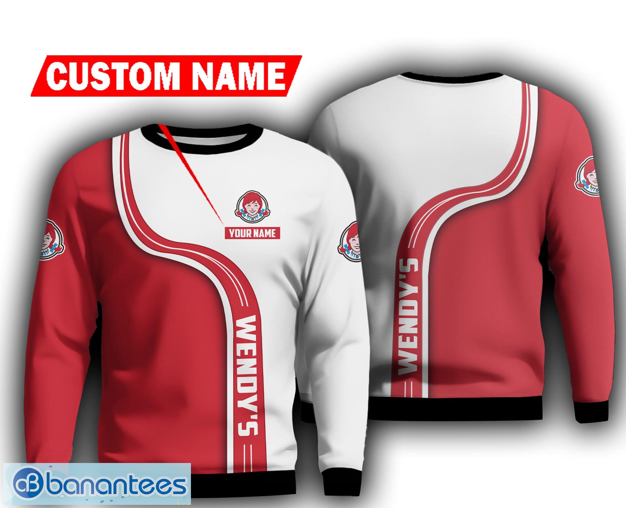 wendys Brand Light Ugly Sweater white 3D Christmas Sweatshirt Custom Name - wendys Brand Light Ugly Sweater white 3D Christmas Sweatshirt Custom Name