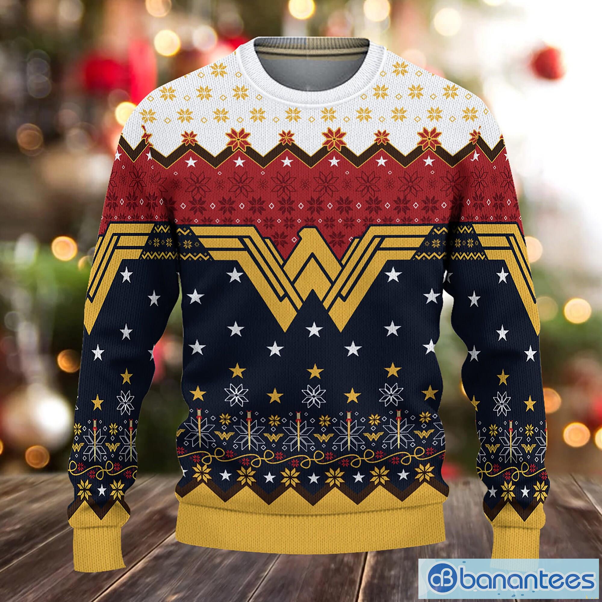Super Heroes Wonder Woman Christmas 3D Ugly Christmas Sweater