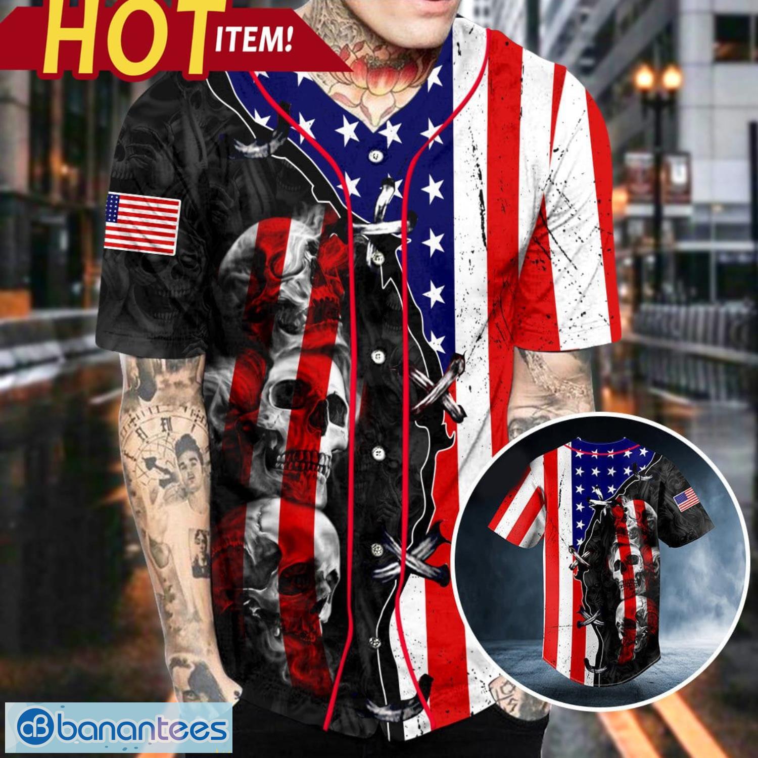  Personalized USA Baseball Jersey, American Flag Baseball Jersey  for Baseball Fans, Baseball Lovers, Patriotic Shirt (Style 1) : Clothing,  Shoes & Jewelry