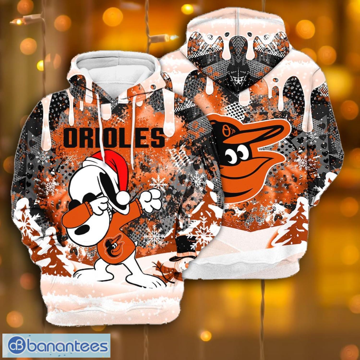 Baltimore Orioles All Over Print Orange 3D Hoodie Zipper - T-shirts Low  Price