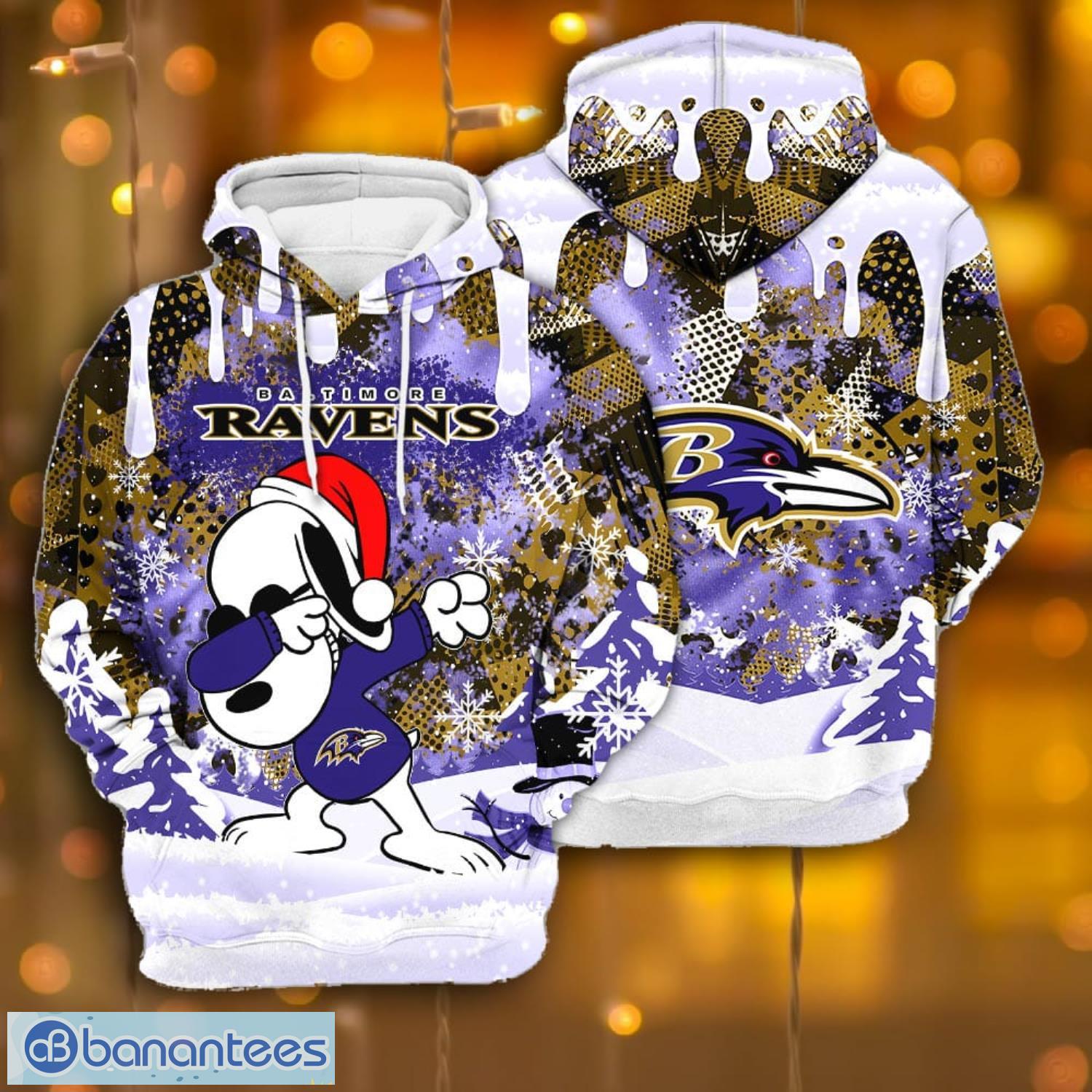 Baltimore Ravens Snoopy Dabbing The Peanuts Sports Football American  Christmas All Over Print 3D Hoodie - Banantees