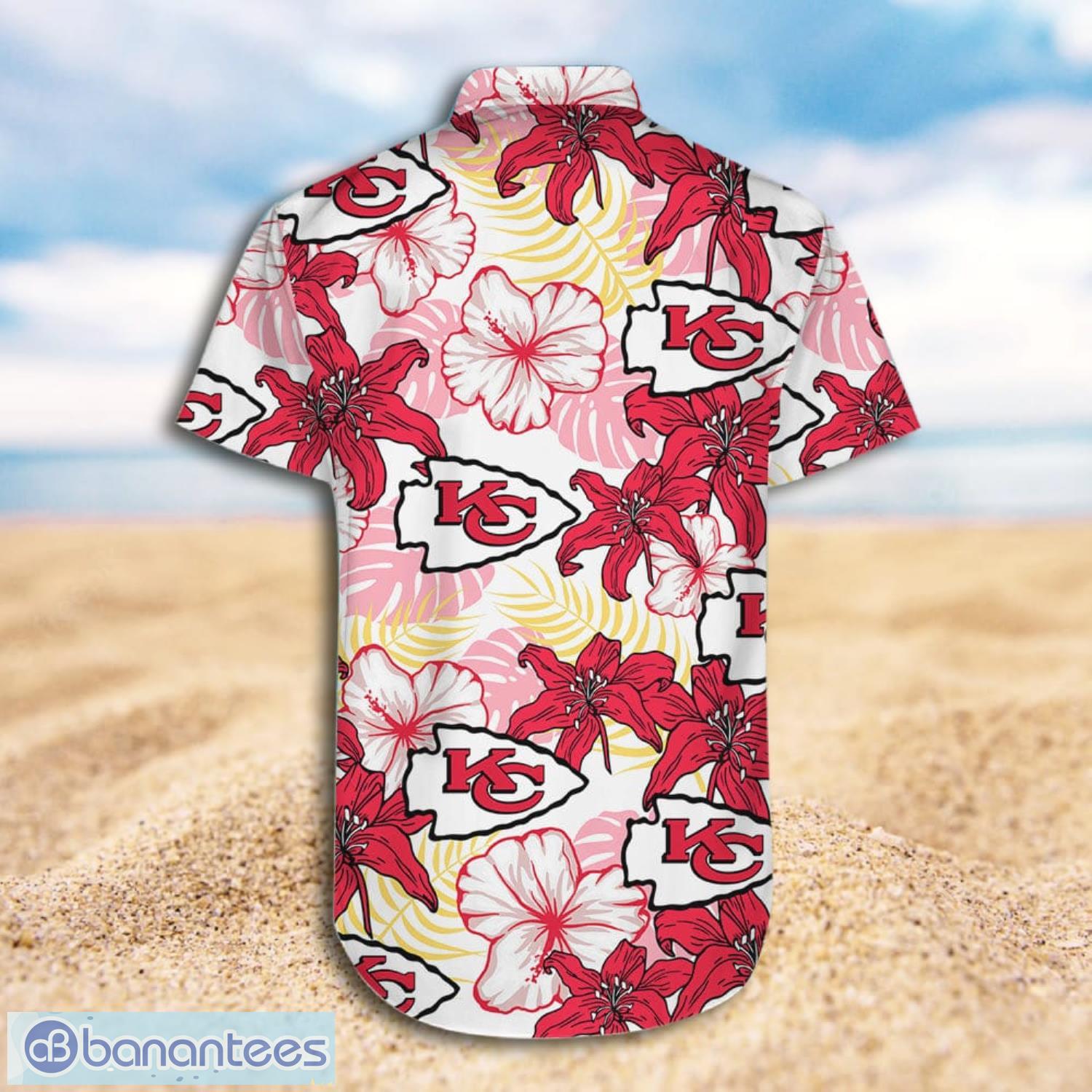 Kansas City Chiefs NFL Mens Long Sleeve Floral Button Up Shirt