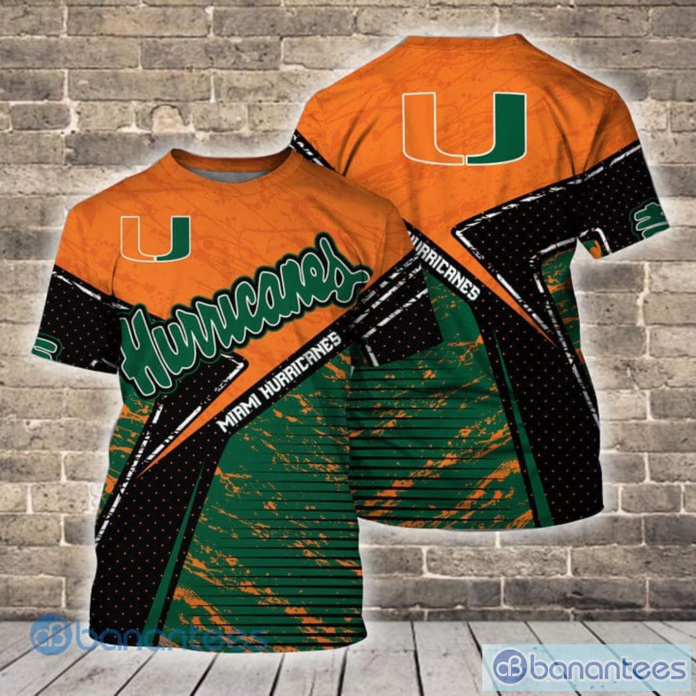 Miami Hurricanes Ncaa All Over Printed 3D Shirt For Fans Product Photo 1