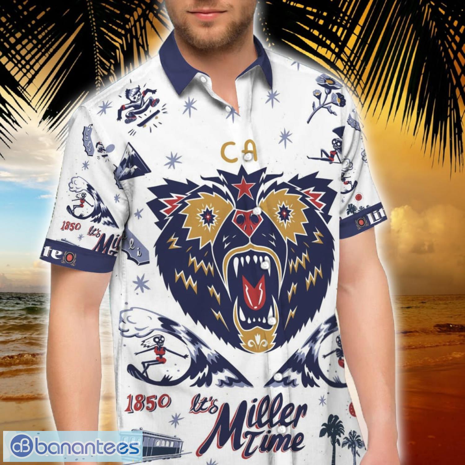 miller lite hawaiian shirt