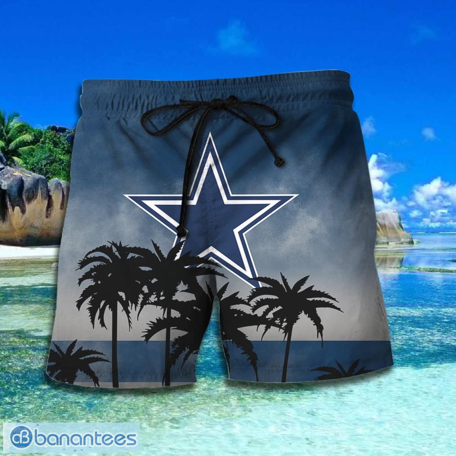 NFL Dallas Cowboys Palm Trees Short Sleeve Hawaiian Shirt And