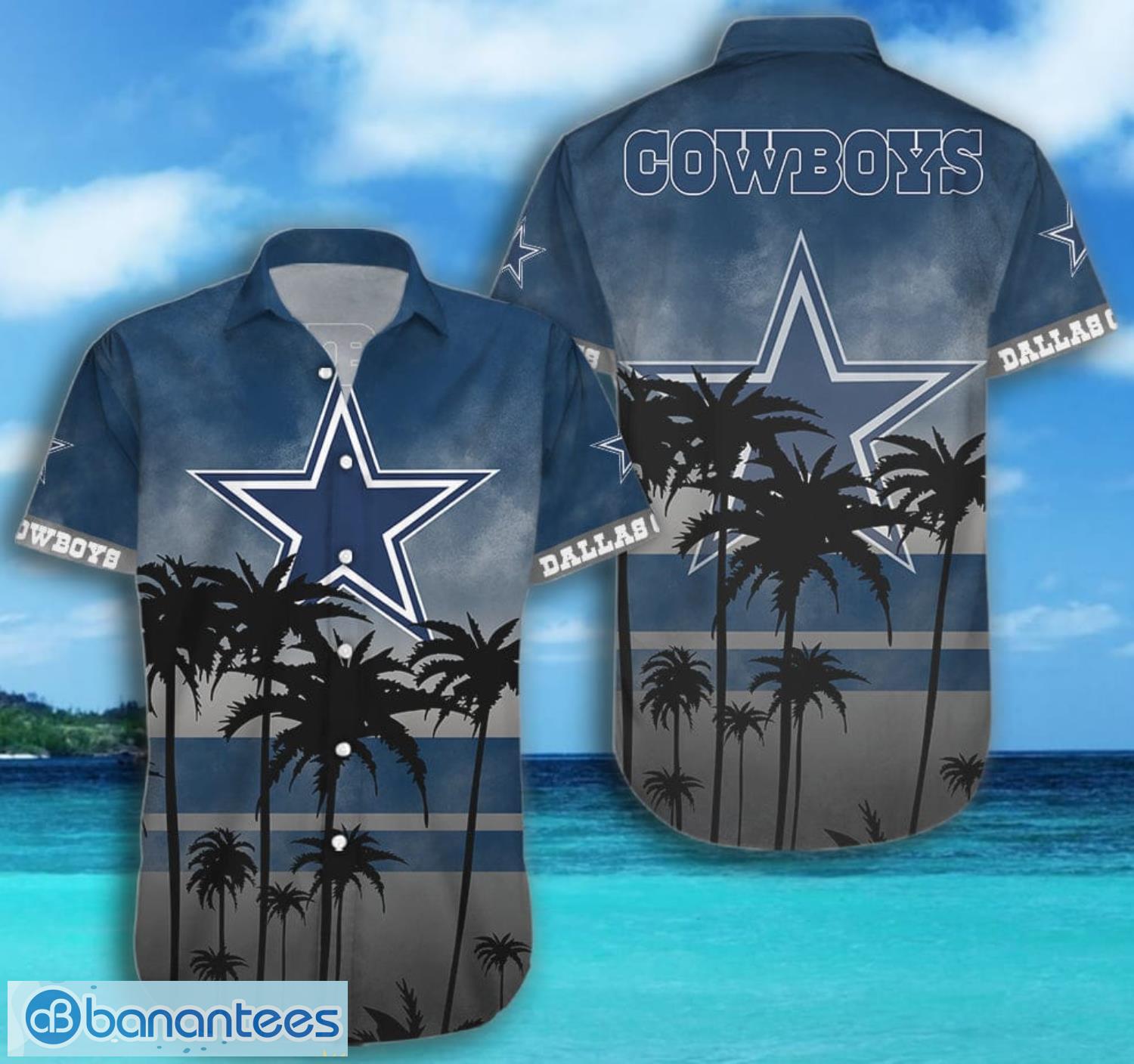 NFL Dallas Cowboys Palm Trees Short Sleeve Hawaiian Shirt And