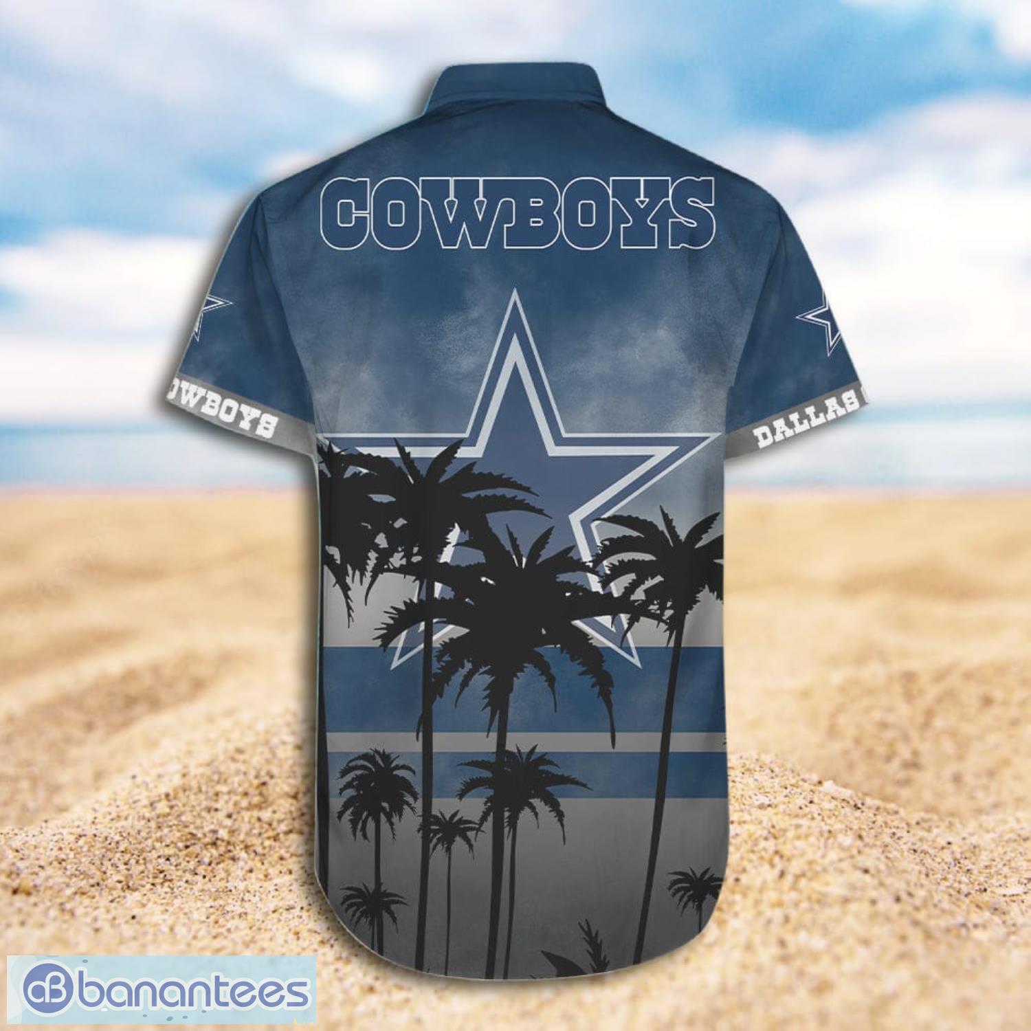 NFL Dallas Cowboys Palm Trees Short Sleeve Hawaiian Shirt And