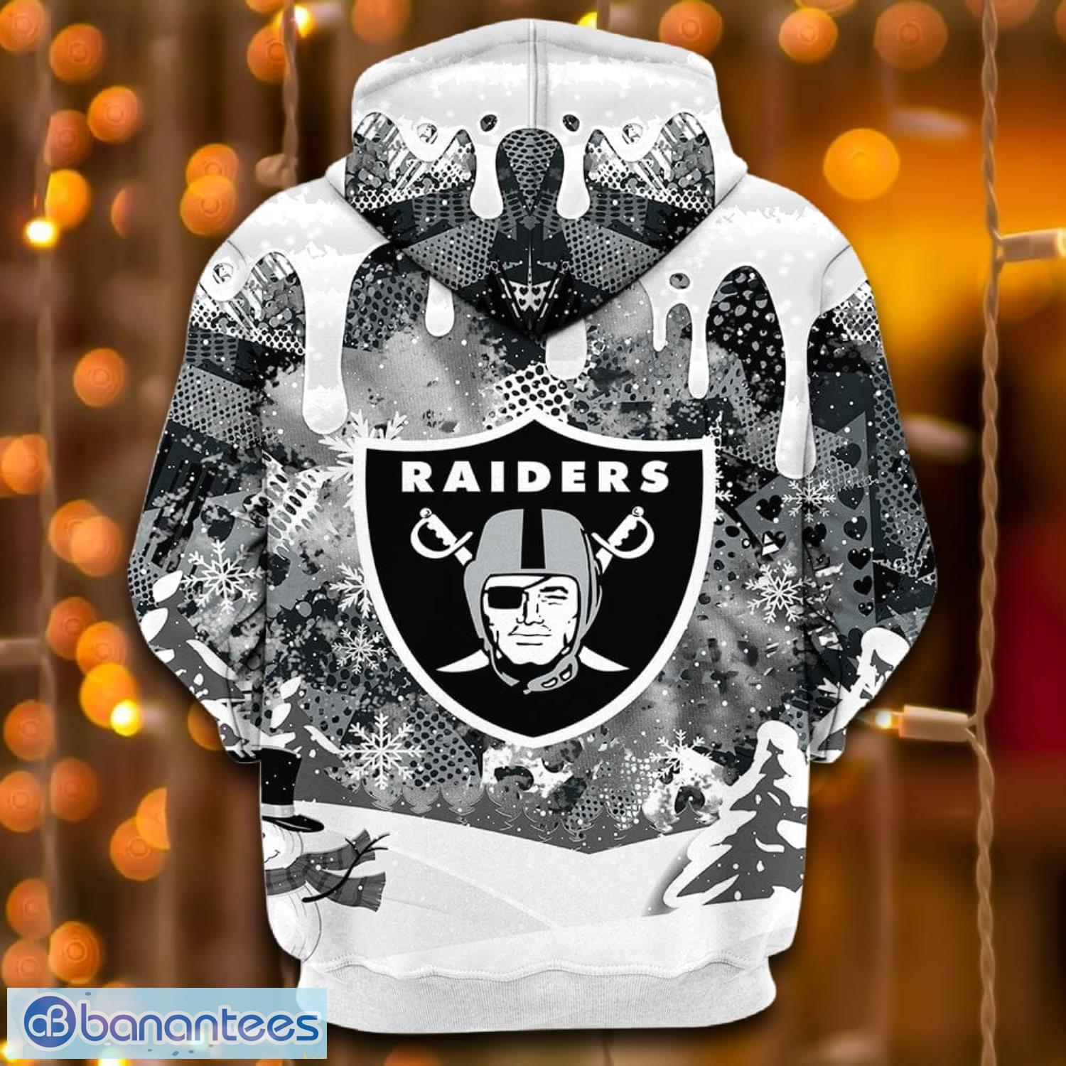 Oakland Raiders Snoopy Dabbing The Peanuts Sports Football American Christmas All Over Print 3D Hoodie Product Photo 4