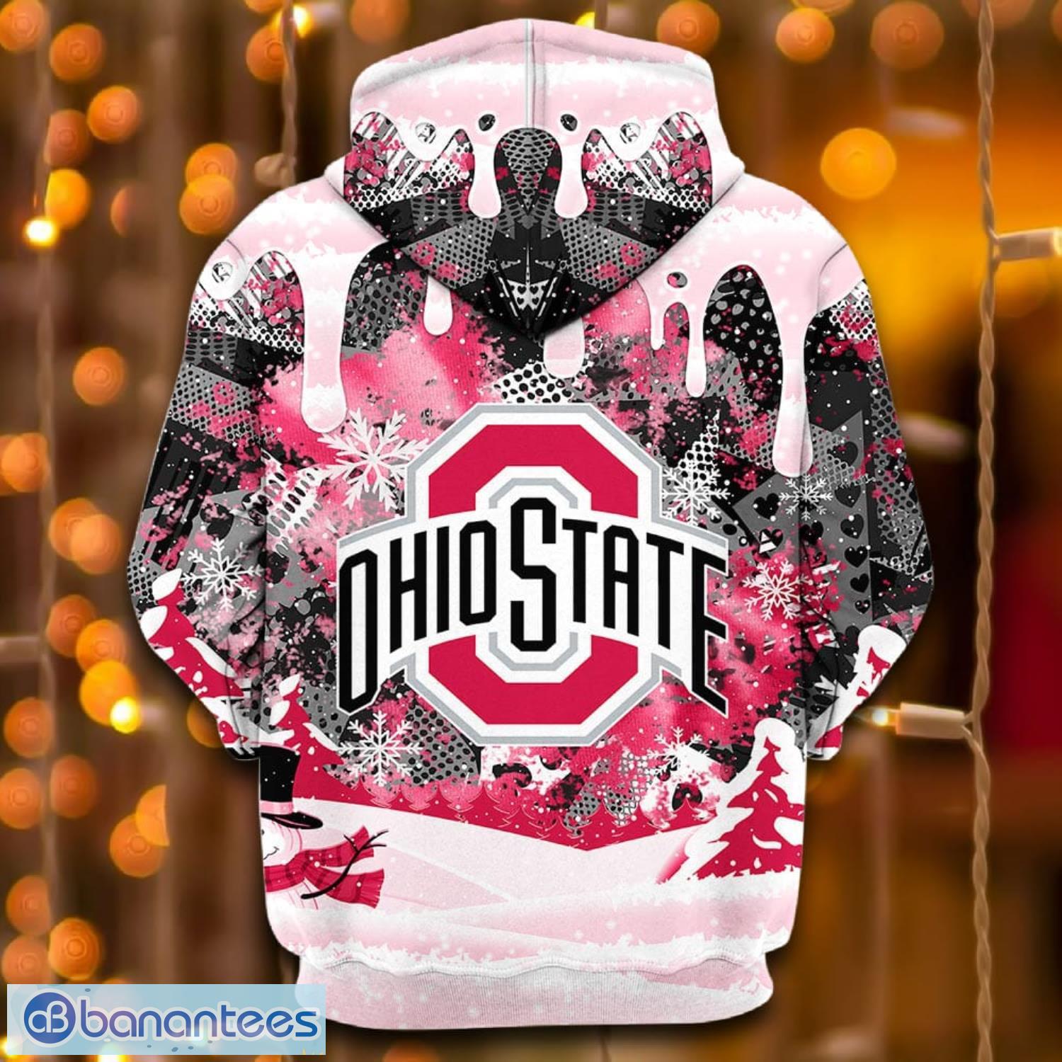 Ohio State Buckeyes Snoopy Dabbing The Peanuts Sports Football American Christmas All Over Print 3D Hoodie Product Photo 4