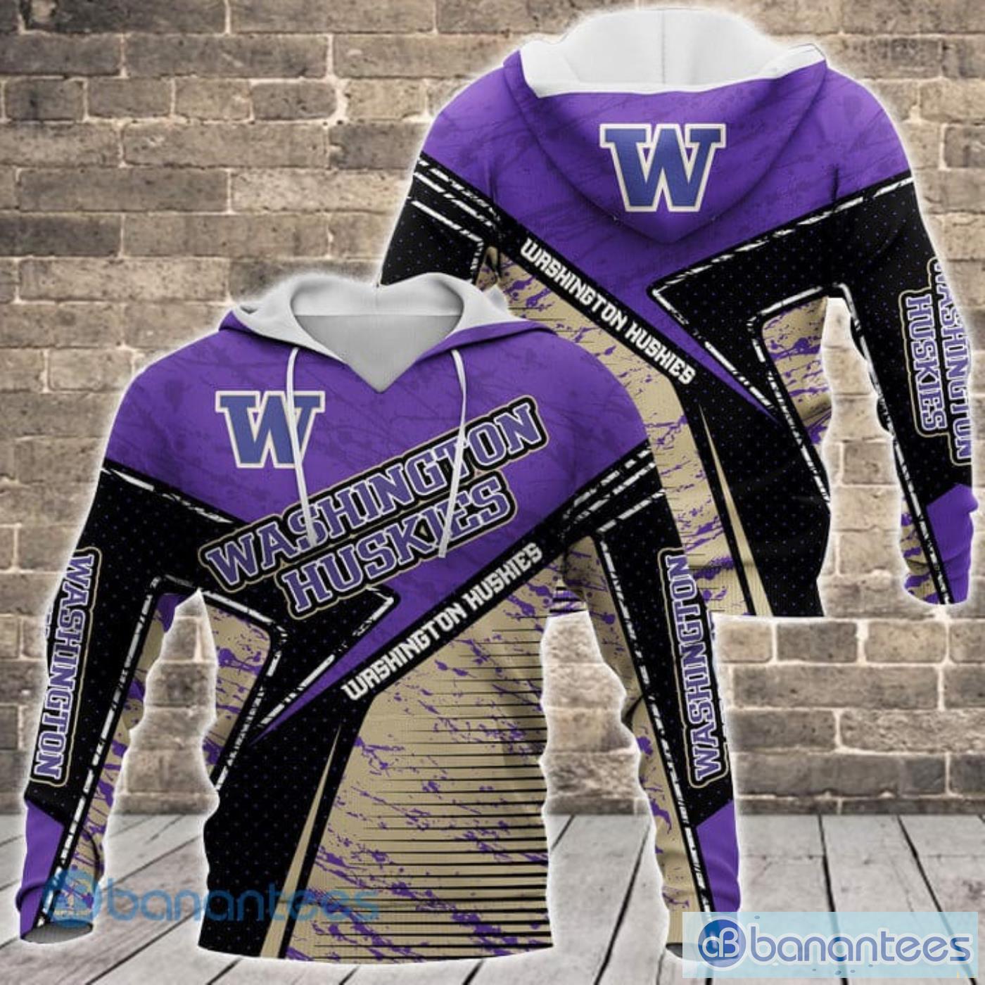 Washington Huskies Ncaa All Over Printed 3D Shirt For Fans Product Photo 2