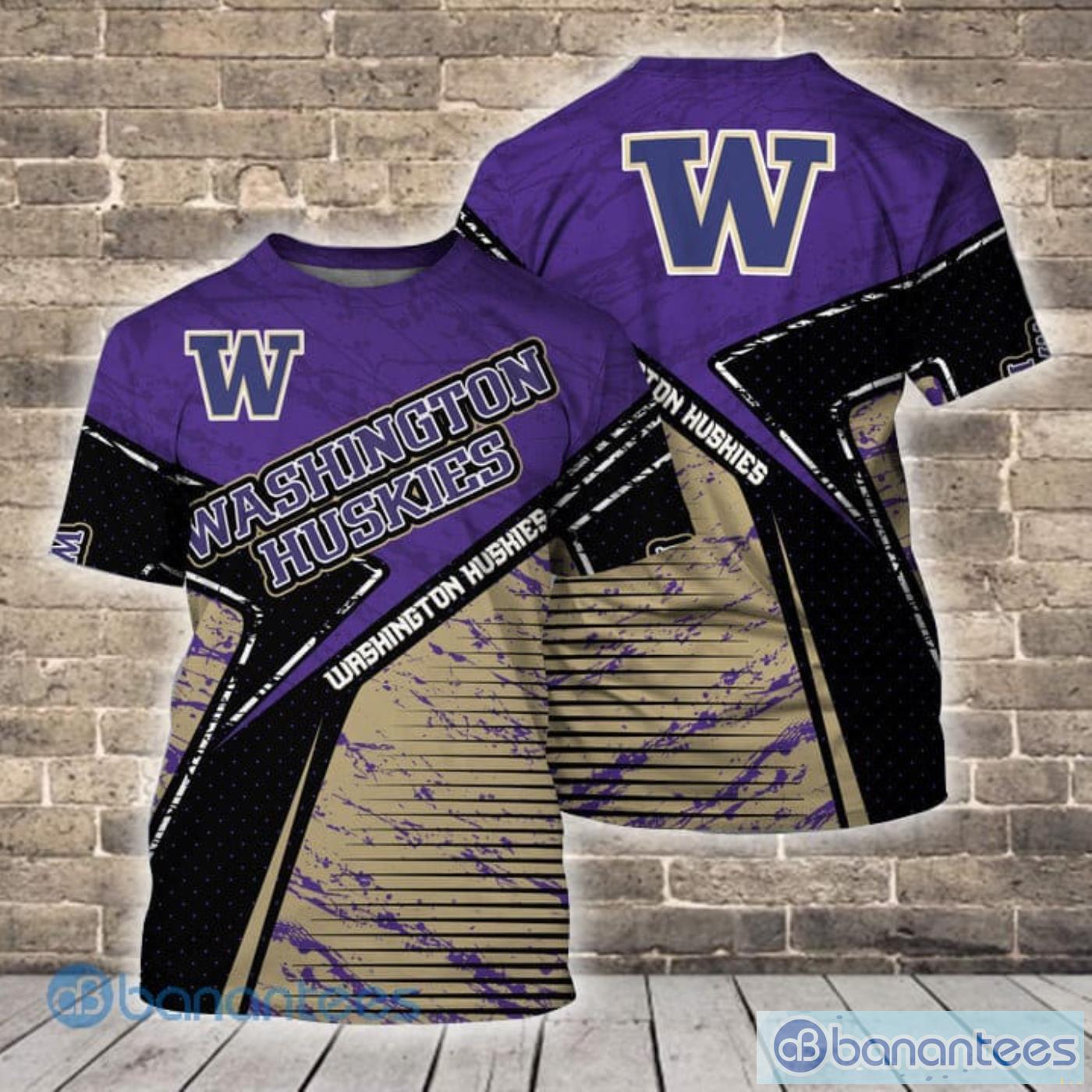 Washington Huskies Ncaa All Over Printed 3D Shirt For Fans Product Photo 4