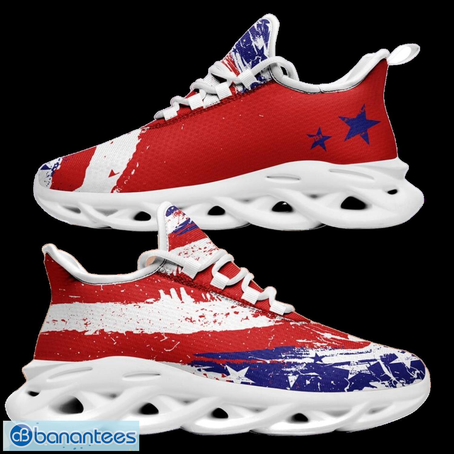 American Flag Custom Light Type Sneakers Max Soul Shoes Product Photo 2