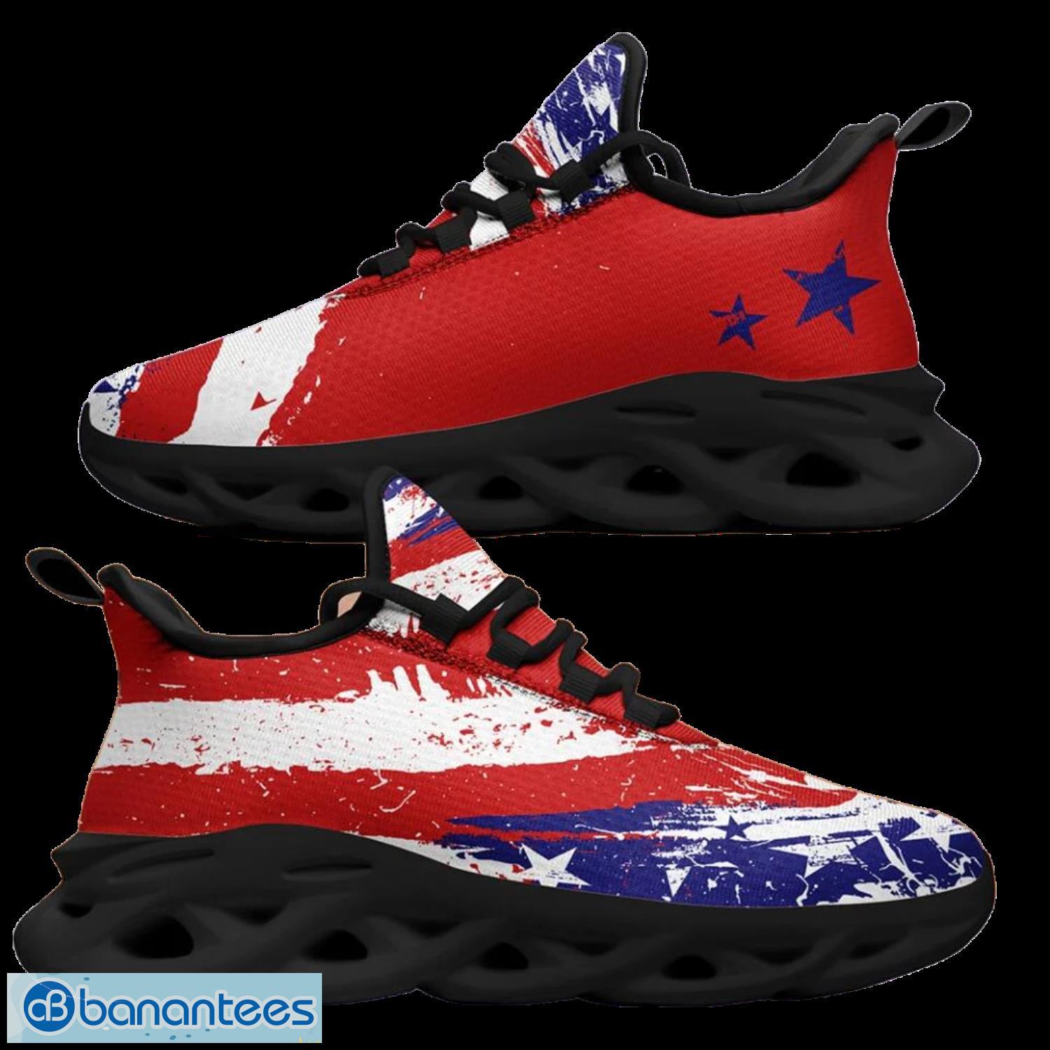 American Flag Custom Light Type Sneakers Max Soul Shoes - Banantees