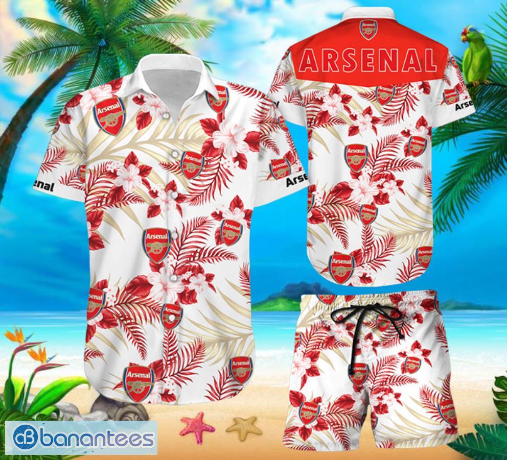 Arsenal Hawaiian Shorts and Shirt Summer Beach Shirt Full Over Print Product Photo 1