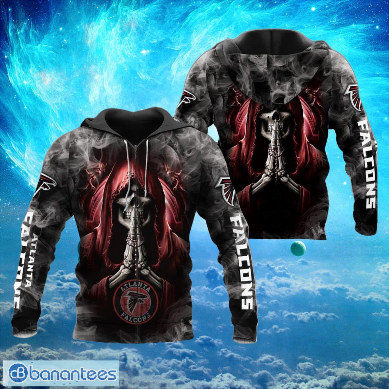 Atlanta Falcons Death Background Smoke Hoodies Full Over Print Product Photo 2