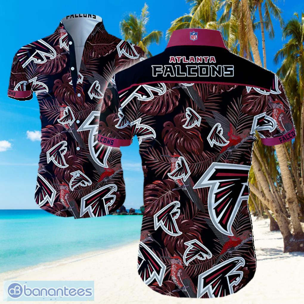 Atlanta Falcons Logo Dark Shirt Hawaiian Summer Beach Shirt Full Print Product Photo 1