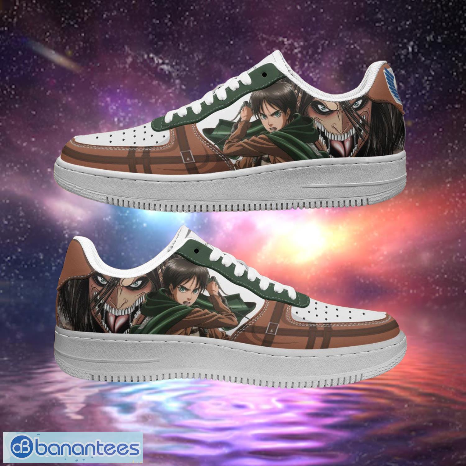 Attack On Titan Eren Yeager Air Sneakers Custom Anime Shoes Product Photo 1