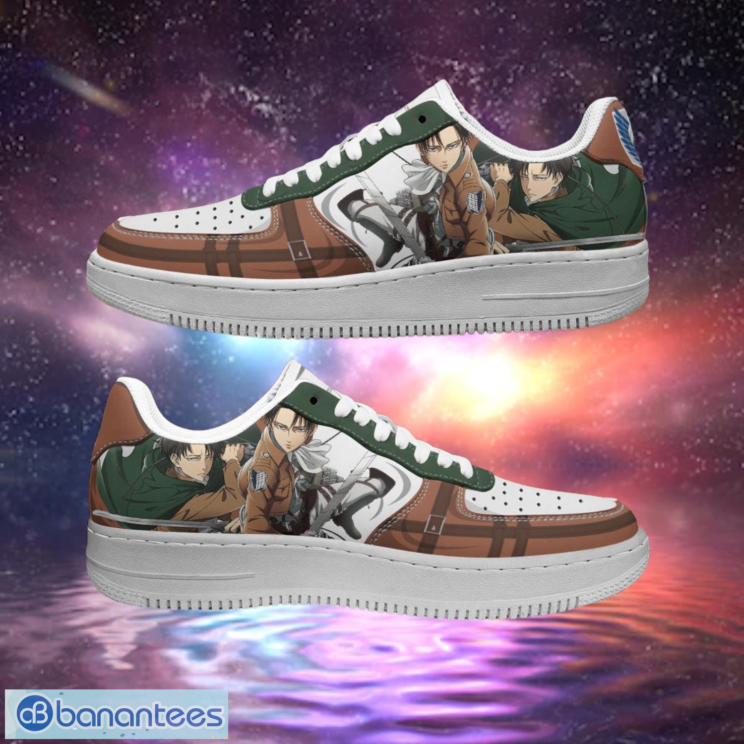 Attack On Titan Levi Ackermann Air Sneakers Custom Anime Shoes Product Photo 1