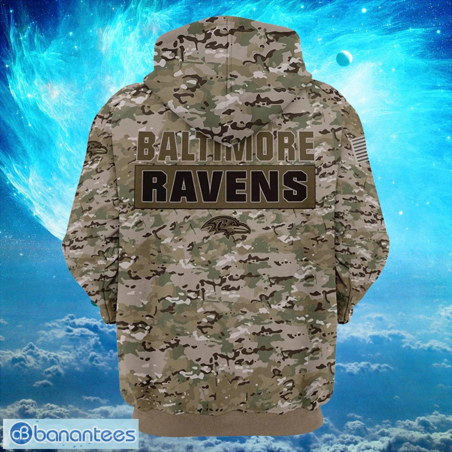 Baltimore Ravens White Skull Purple Background Hoodies Full Over Print -  Banantees