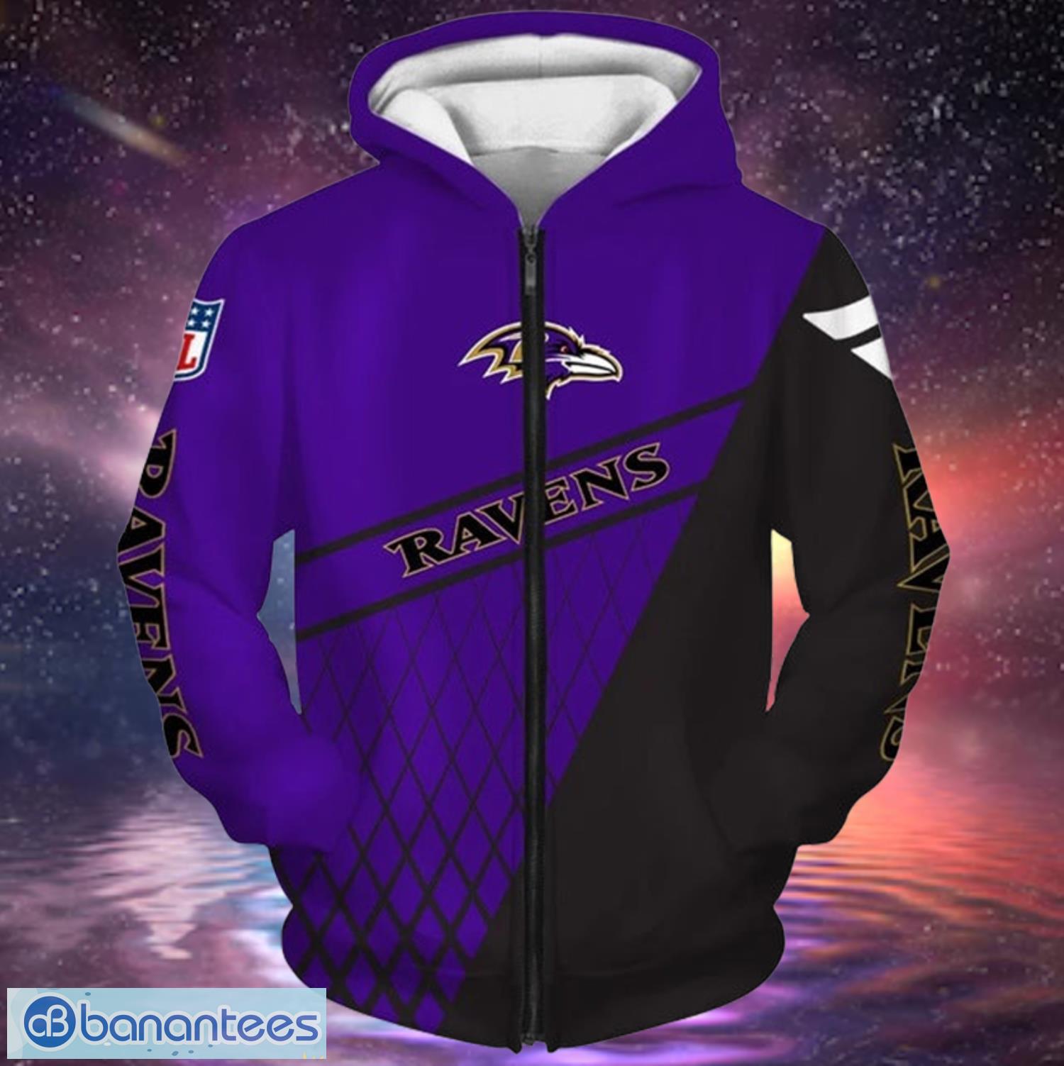 Baltimore Ravens Violet Hoodies Full Over Print Product Photo 2