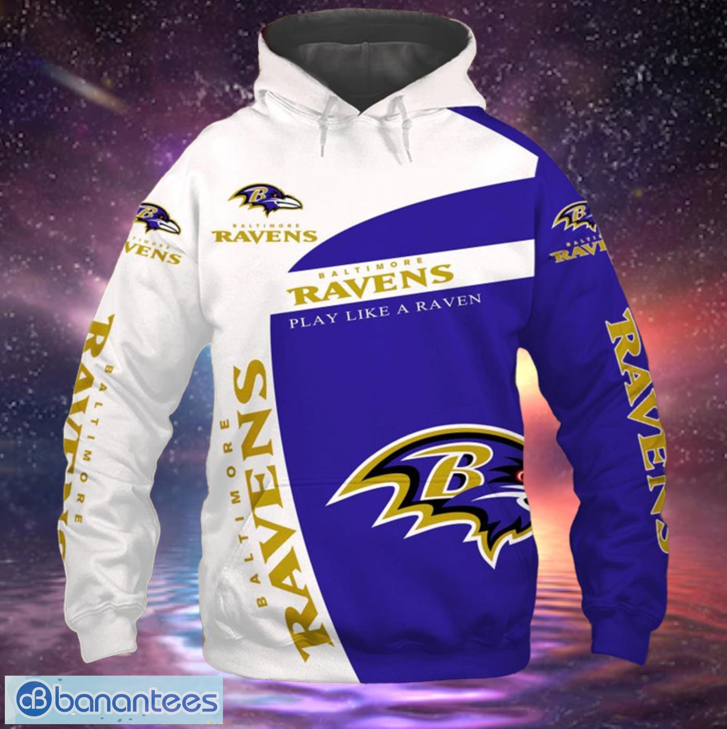 Baltimore Ravens Zip Up Pullover Hoodies Full Over Print Product Photo 2